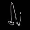 Stylish Stainless Steel Dog Pendant Necklace - Clavicle Chain Puppy Accessory