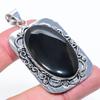 Black Onyx Gemstone 925 Sterling Silver Gift Jewelry Pendant 2.40"