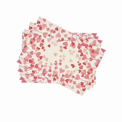 Набор из 4 салфеток ко Дню святого Валентина Pink Love, 12x18 дюймов, сезонные салфетки для стола на годовщину свадьбы, для украшения кухни, столовой