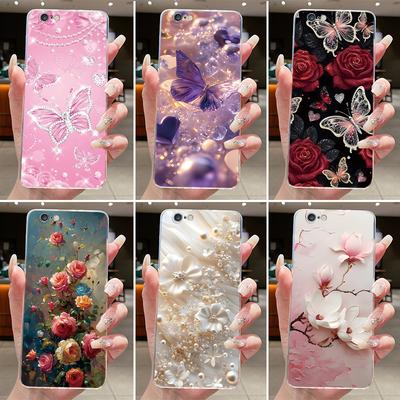 Для iPhone 6 Plus 6S Plus Прозрачный Люксовый Бабочка Мода Цветы Мягкий ТПУ Силиконовый Чехол Обложка ip6 Чехол для Телефона