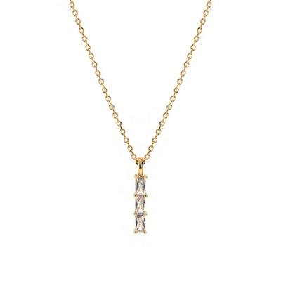 Квадратное кубическое ожерелье Shertz Tres (14k)