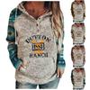 Women's YellowStone 1883 Printed Stand Up Collar Long Sleeve Hooded Sweater