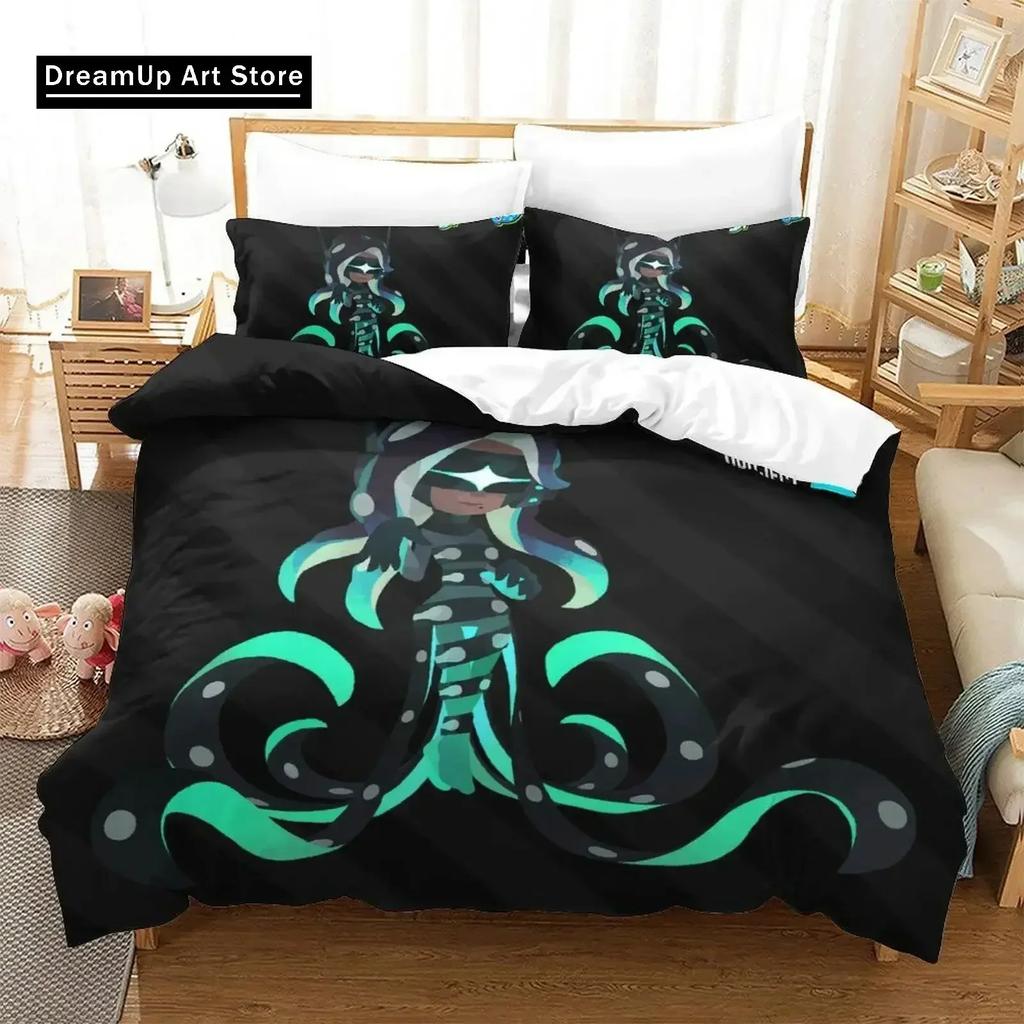 3D Print Fashion Splatoon 3 Game Bedding Set Boys Girls Twin Queen Full Size Duvet Cover Pillowcase Bed Adult Bedroom