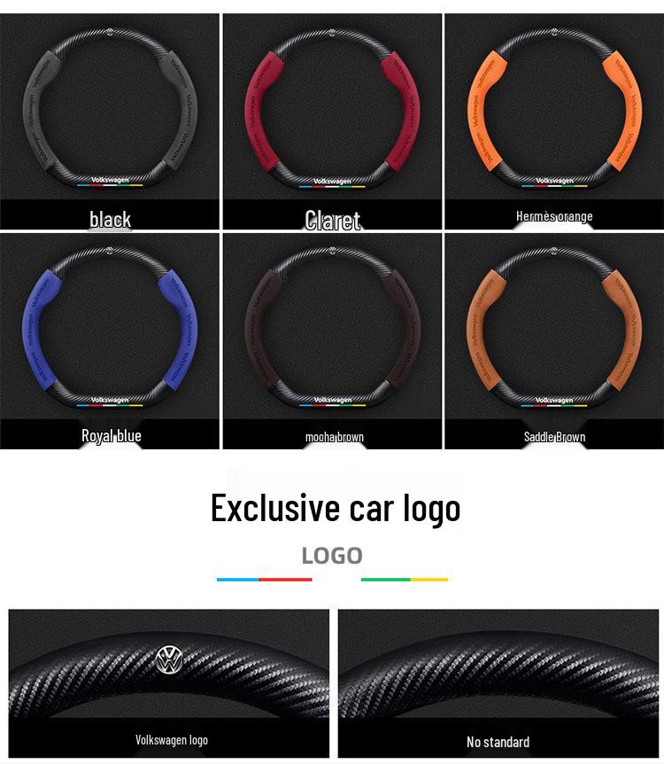 Чехол на руль Volkswagen Golf (2010-2023): Замшевая R-Line из углеродного волокна для моделей 6/7/8 Pro