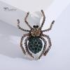 Брошь-паук, блестящий декор со стразами, реалистичная форма паука, украшение для воротника одежды, антикоррозийный сплав, легкая одежда, ювелирные изделия, женский подарок