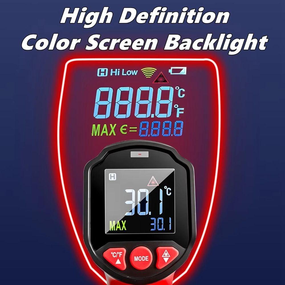 -50℃ To 600℃ Infrared Thermometer Non-Contact Cooking Thermometer Laser Pyrometer  For Home