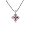 Stylish Clover Pendant Necklace Women Gold Plated Chain With Zircon Accents Delicate Layering Jewelry Casual Chic Outfits