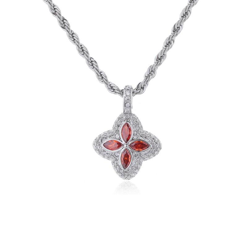 Stylish Clover Pendant Necklace Women Gold Plated Chain With Zircon Accents Delicate Layering Jewelry Casual Chic Outfits