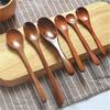 Retro Long Handle Wooden Spoon Tableware Kitchen Cooking Utensil Tools Soup Tea Spoon Catering Cooking Tool Coffee Soup Teaspoon