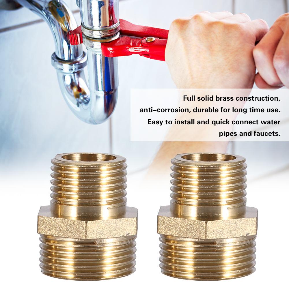 Brass Fitting Hex Nipple Reducing Male Pipe 3 4 To 1 2 Water Tube Fittings (Intensification)