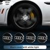 For Audi  A34Pcs 60mm 61mm 69mm LED Wheel Center Hub Cap Light Floating Illuminated Cover for Audi A3 A4 A5 A6 Q3 Q5 Q7 etc