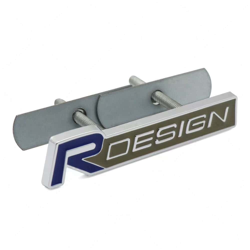 3D Metal R-Design Logo Badge Sticker Front Grill Rear Trunk Emblem Decal