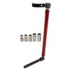 ABJI-Faucet Wrench Carbon Steel Plumber Socket Wrench With 5 Sockets And 1 Chuck Tap Back Nut Wrench Kitchen Sink Keys