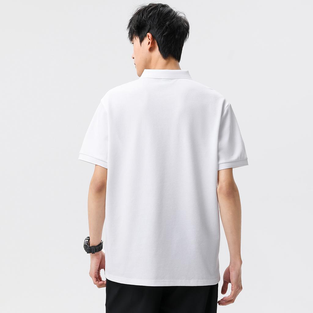 200g cool pineapple grid summer polo shirt men's solid color top loose short sleeved t-shirt