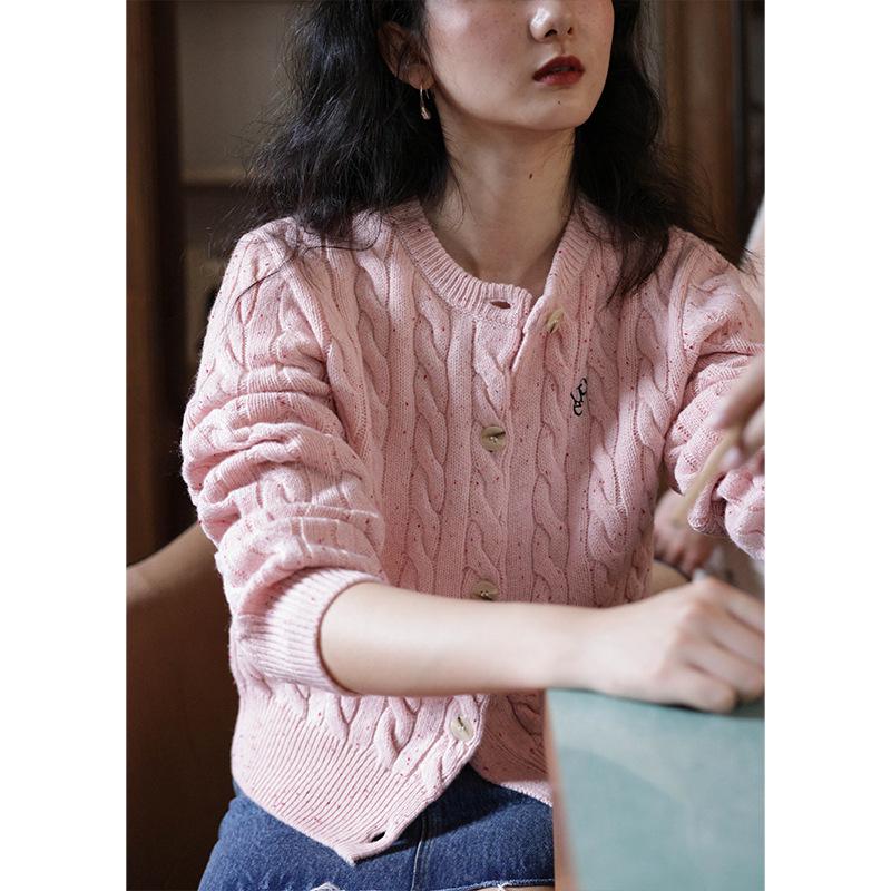 Nicepeople Кардиган с круглым вырезом и косами из австралийской шерсти мериноса