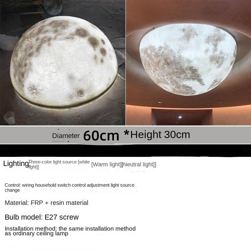 Лунная лампа Потолочный светильник Планета Лампа Вогнутая полусфера Лунная лампа Украшение