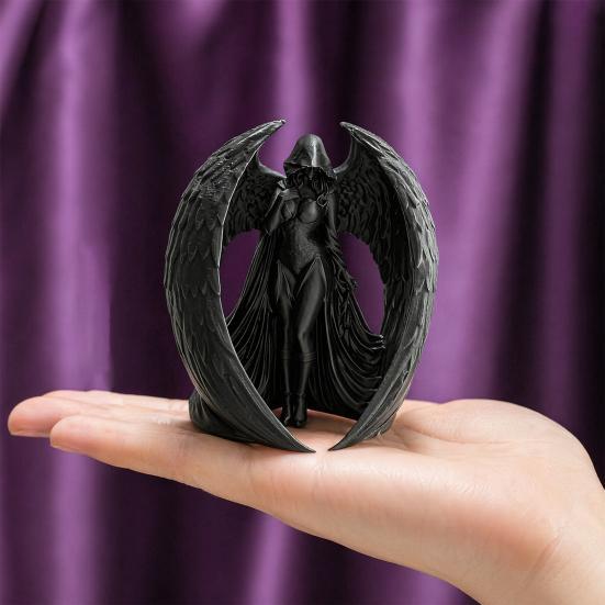 3D-печатная статуэтка Темной Богини, Винтажная готическая статуя крылатой женщины, Настольное украшение для дома, офиса, гостиной