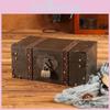 Винтажный деревянный настольный ящик для хранения с замком для организации и декора дома и офиса