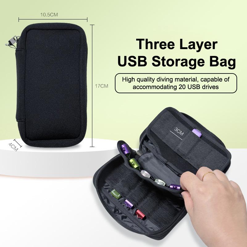Чехол для USB-флешки Чехол для хранения Держатель Сумка для хранения USB-флешка Организатор электронных аксессуаров Для USB-флешки Ручки