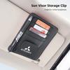 gjbf4 Car PU Leather Sun Visor Sunglasses Ticket Card Storage Bag Accessorie For Mitsubishi Lancer Galant Attrage Xpander Mirage ASX