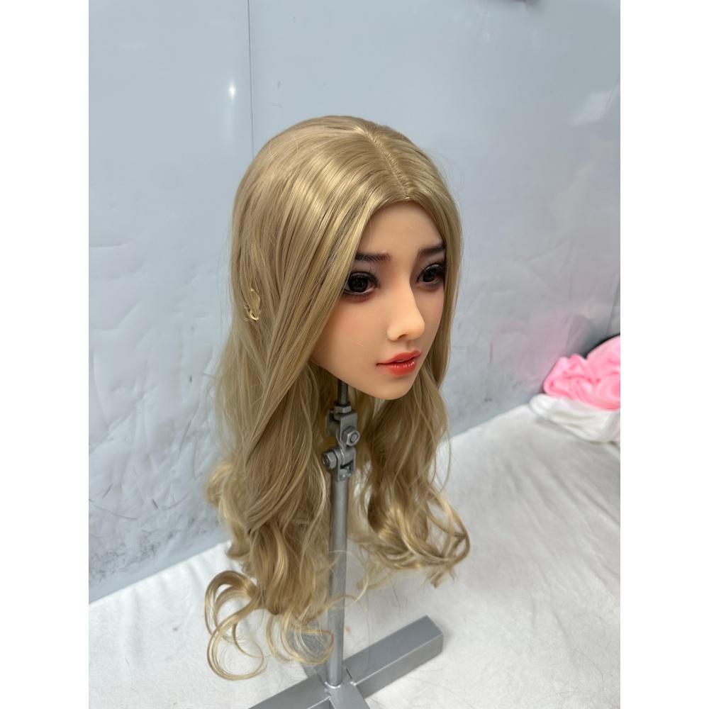 Men's Sex Doll Head TPE Soft Skin Feel Oral Sex Blonde With Mouth Masturbation Cup Erotic Adult Sex Toy