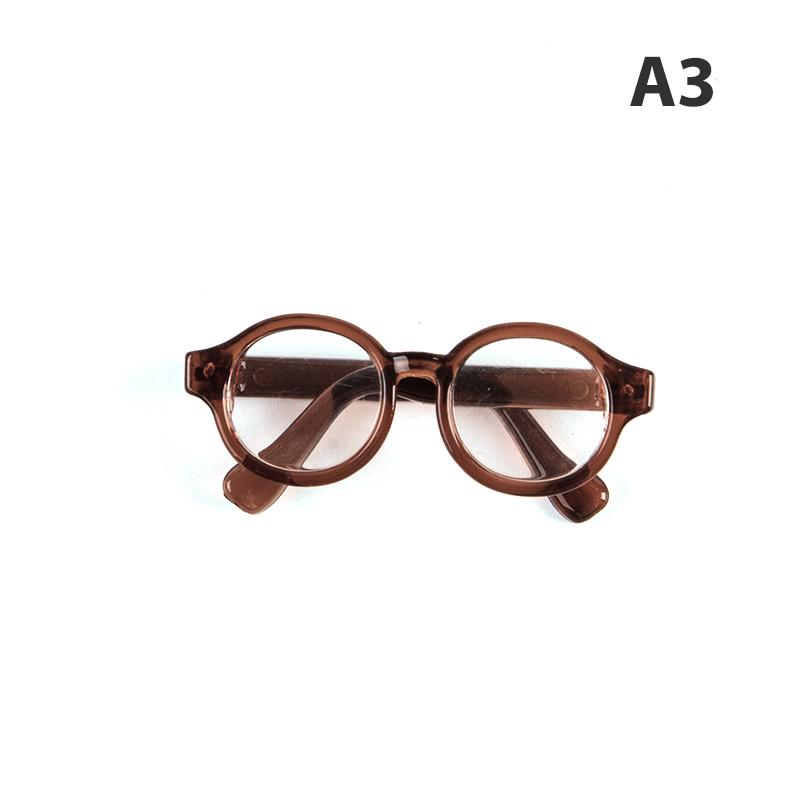 1Pcs Round Frame Lensless Eyewear 20cm Doll Glasses Miniature Eyeglasses Toy Doll Dressing Accessories