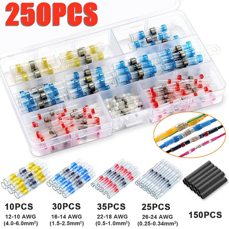 800 шт. комплект соединителей для проводов с пайкой, термоусадочная стыковая клемма для электрических проводов