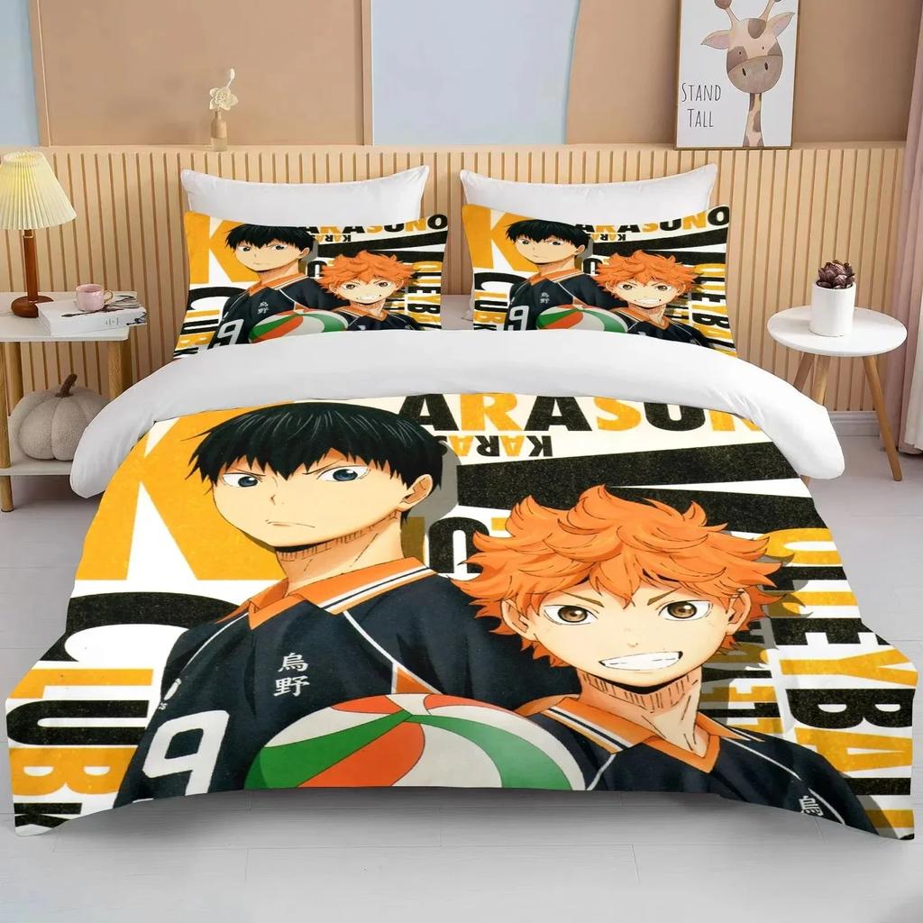 Одеяло Новые 3D Комплекты Постельного Белья Haikyuu Мультяшное Одеяло Постель Аниме Наволочки Комплекты Постельного Белья для Взрослых и Детей Домашний Текстиль