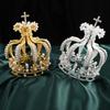 Bridal Hair Accessories Cross Baroque Styles Vantage Crystal Pearl Wedding Crown Alloy Bridal Tiara Baroque Queen Crowns
