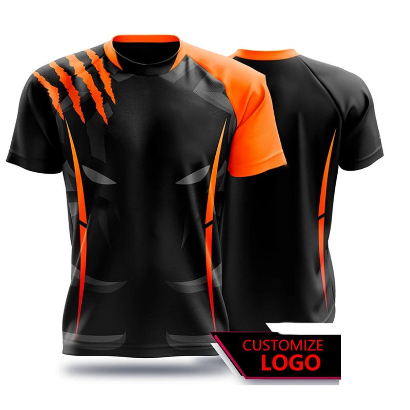 Летняя футболка с принтом 3D Game Wear Мужская быстросохнущая Esports с коротким рукавом Модные футболки для мальчиков Большие топы для фитнеса