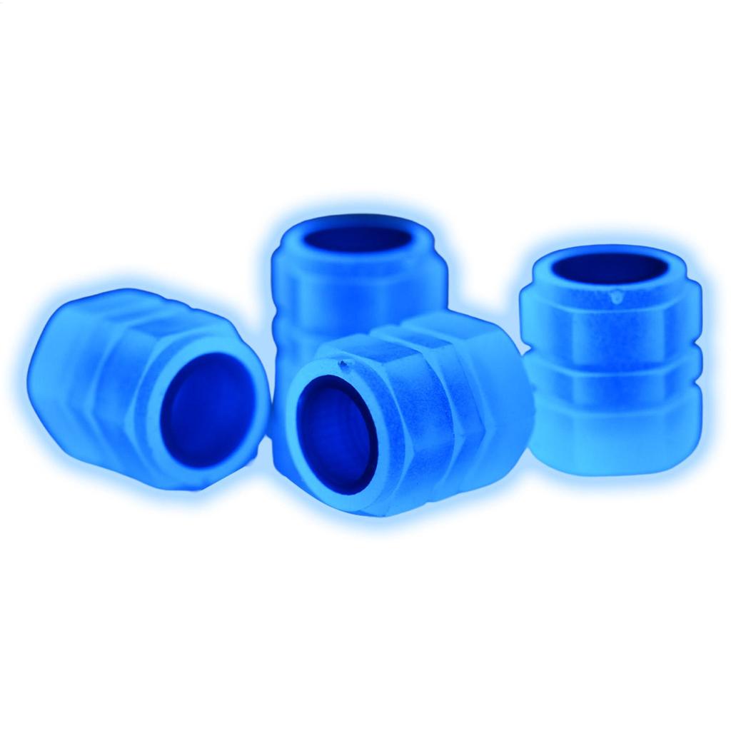 4pcs Universal American Fluorescent Luminous Tire Valve Stem Covers Car Tire Valve Cap Green /Yellow/Blue/Red Luminous Valve Cap