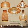 Деревянная люстра в японском стиле для столовой и гостиной