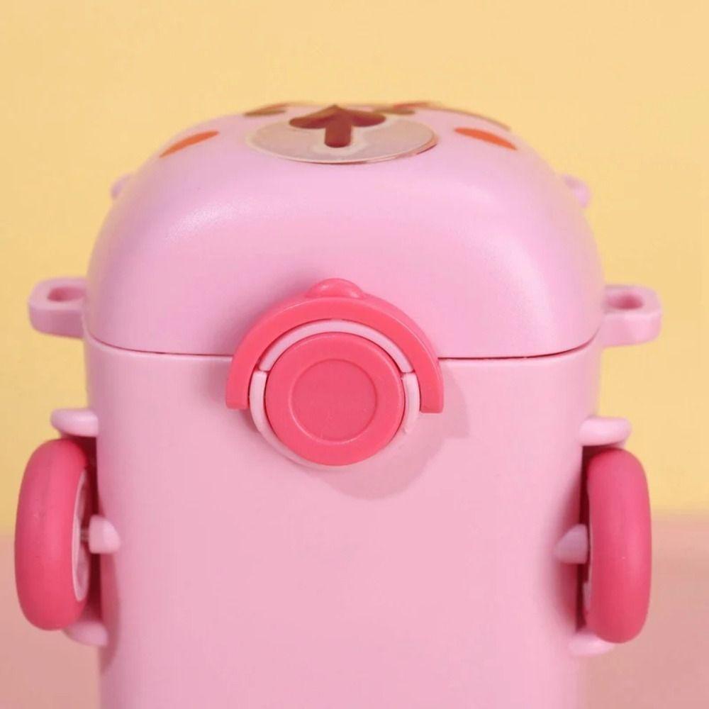 500ml Cartoon Bear Plastic Water Bottle for Kids, Cute Car Water Jug, Portable Reusable Cup for Home, School, Sports, BPA-Free Leak-Proof Design