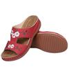 Simple Flower Flat Bottom Women's Fish Mouth Slippers  New Large Size European and American Slope Heel Slippers
