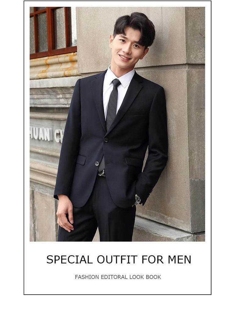 Мужской приталенный костюм в корейском стиле — идеальный вариант для жениха, свадьбы или делового официального выхода.