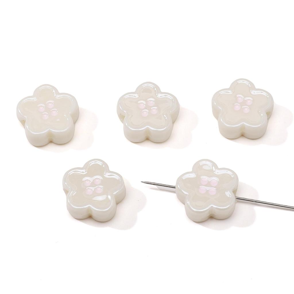 Акриловые капли масла дофамина, бусины-пуговицы в виде цветков для изготовления украшений своими руками, 1 набор