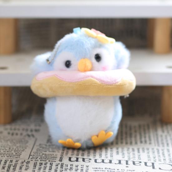 Doll Pendant Keychain Penguin Design Bright Colors Keyring Pendant Easy To Find Keys Fine Sewn Keychain Charm