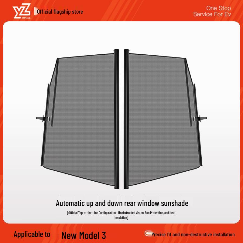 Sunshade Umbrella for Tesla Model Y Refreshed - Side Window Sun Protection & Interior Accessory