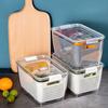 Fridge Food Storage Box Double Layers with Colander Drainage Function
