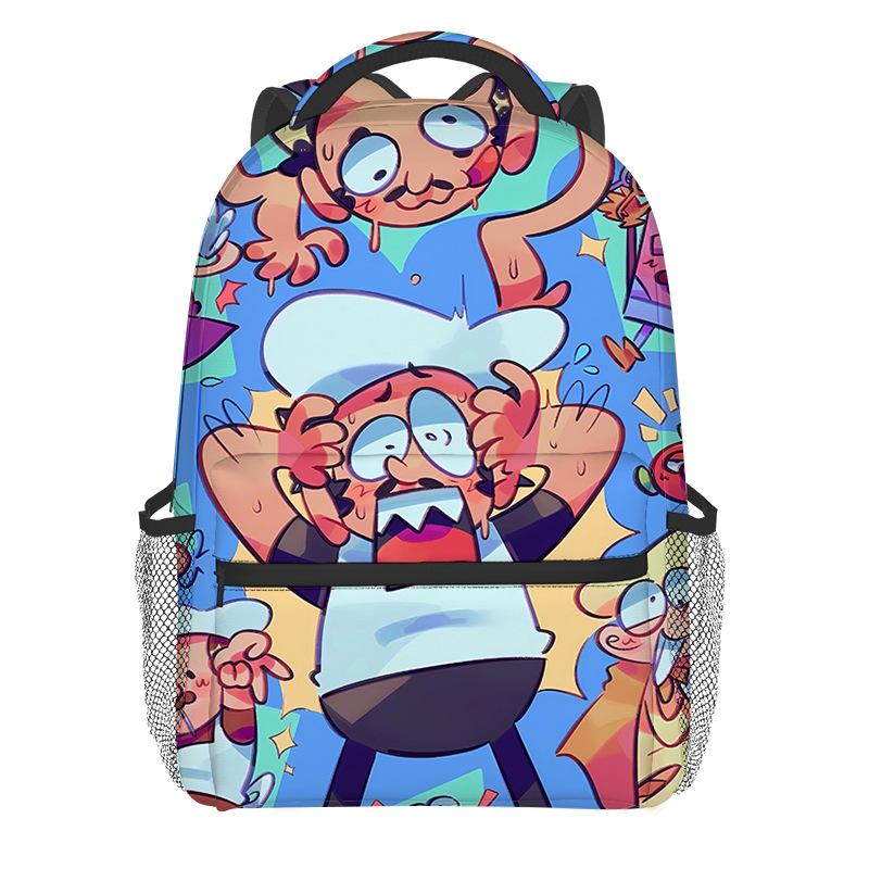 Classic Kpop Youthful School Bags Unisex Cool Pizza Tower Travel Bags 3D Print Oxford Waterproof Notebook Shoulder Backpacks