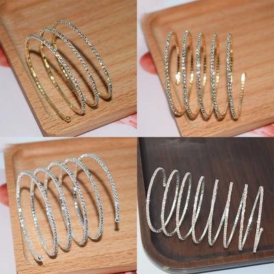 Украшение на руку, многослойная цепочка на руку со стразами, спиральный браслет Rave, спиральные браслеты со змеей, женские браслеты