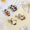Halloween Witch Duck Enamel Pins Custom Jack-o'-lantern Brooches Lapel Badges Clothes Punk Jewelry Gift for Kids Friends
