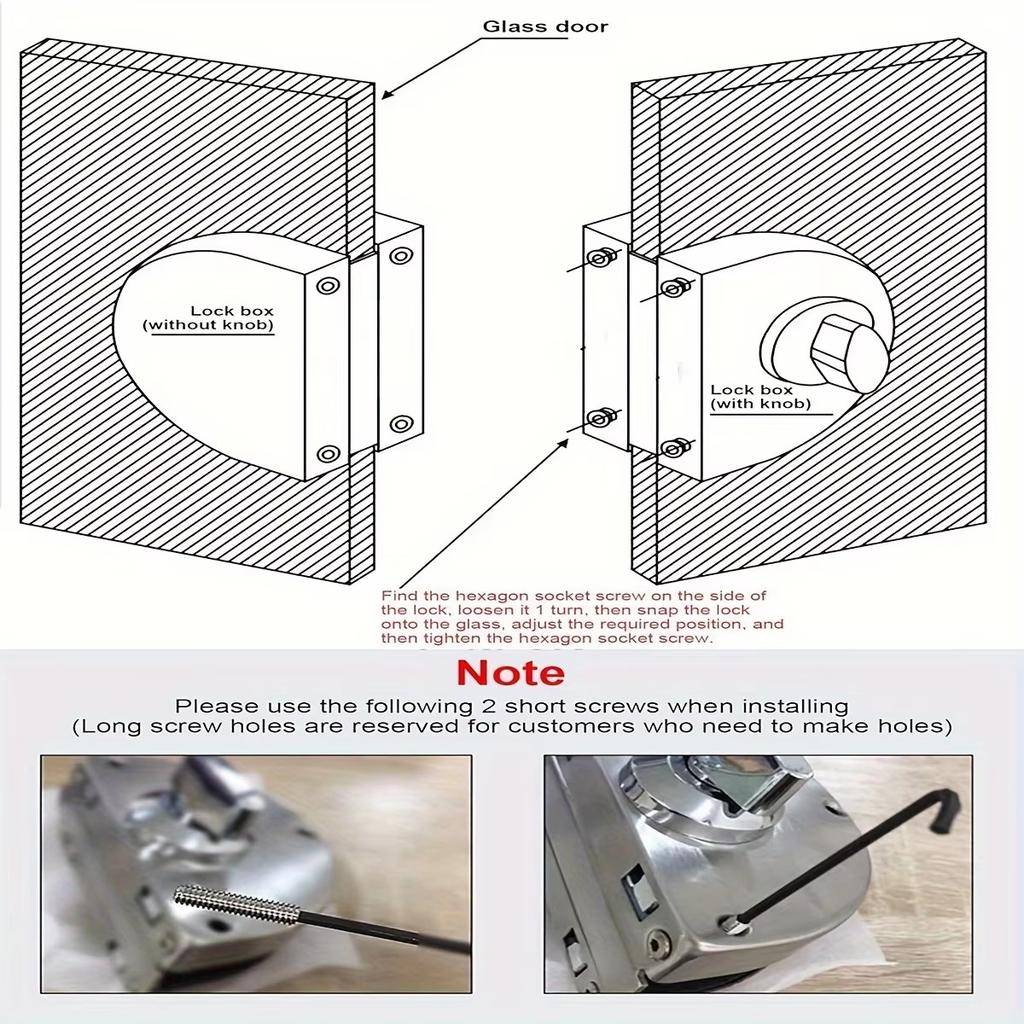 Подходит для 1/2 "стекла, 10 мм - 12 мм, нержавеющая сталь, двойной болт, поворотный раздвижной замок для контроля доступа, офисная стеклянная дверь