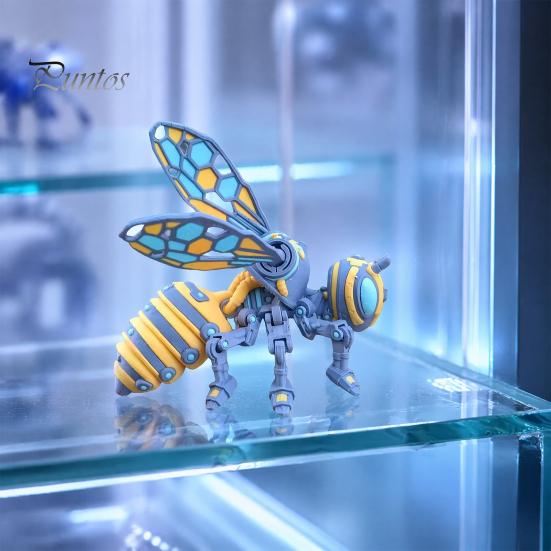 Настольная декоративная статуэтка, 3D-печатная шарнирная фигурка пчелы, гибкая шарнирная игрушка-антистресс с брелоком, механический уникальный подарок для украшения стола