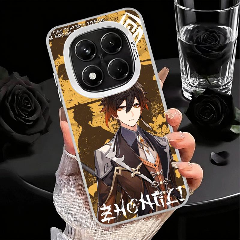 Мягкий чехол для телефона Genshin Impact Чжун Ли для Xiaomi Redmi Note 13 14 15 Pro Plus 12S 12 11S 11 11T 10S 10 Ударопрочная задняя крышка Sh