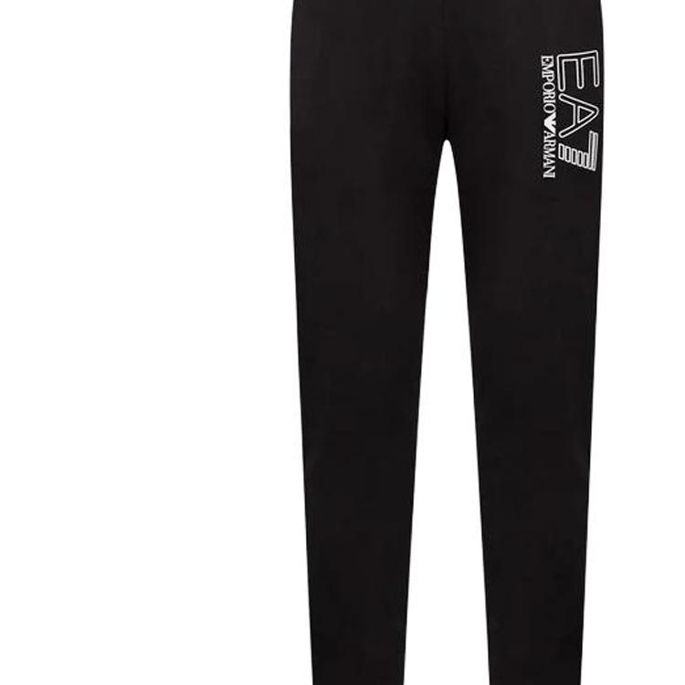 Emporio Armani Трикотажные джоггеры с принтом и манжетами Мужские брюки Черный 3RPP98-PJ05Z-1200