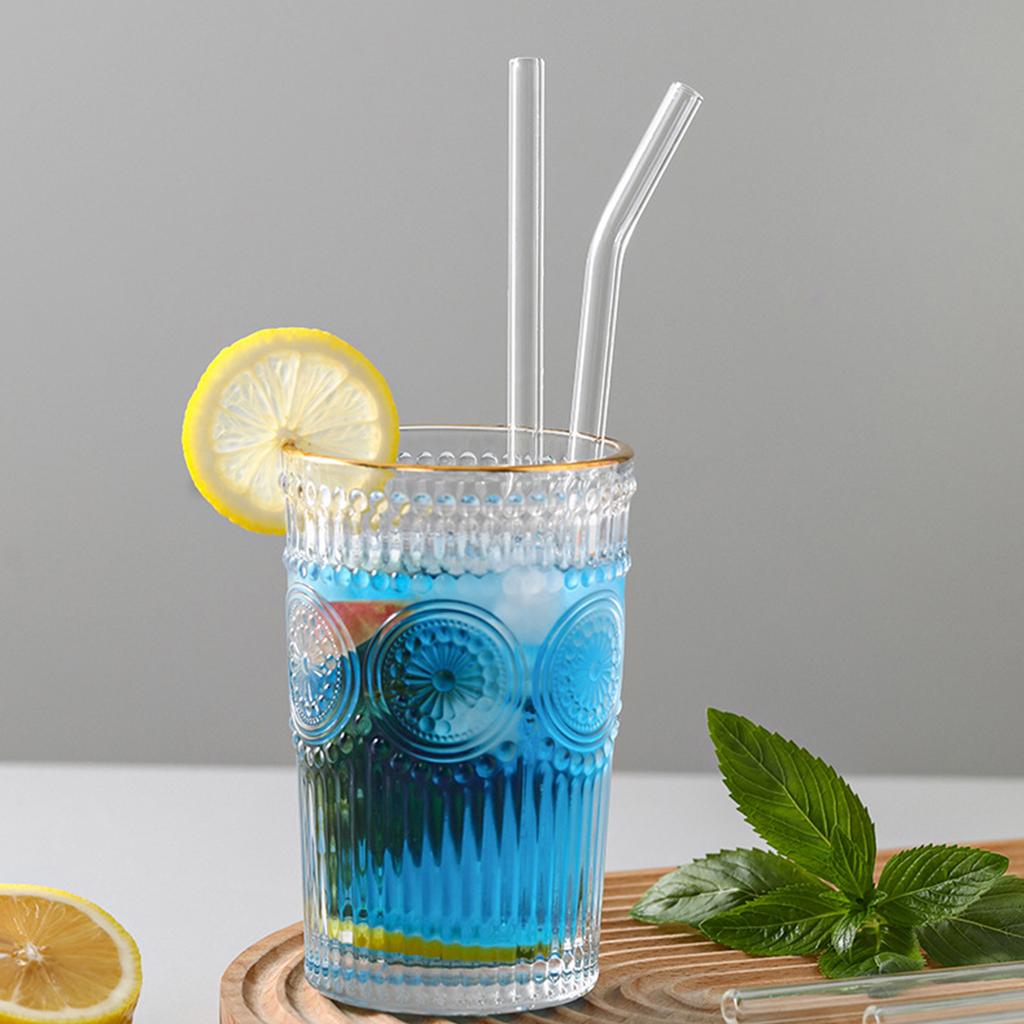 Набор прочных стеклянных трубочек для питья. Модный набор щеток для стеклянных трубочек для питья, позволяющий сократить количество пластиковых отходов в повседневной жизни.