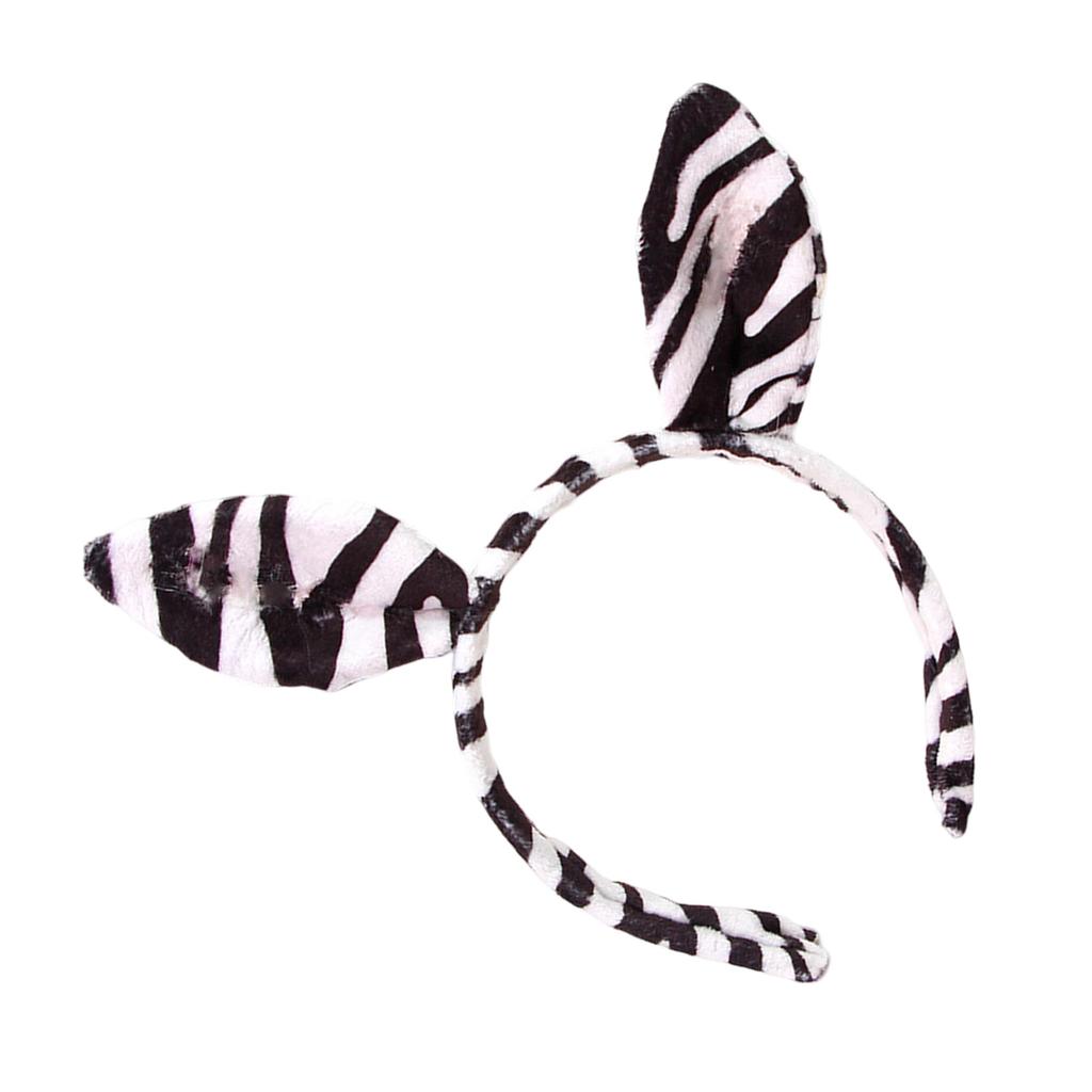 Zebra Hairbands Festive Photo Props Halloween Ear Headbands Party Headpiece Fun Headbands for Music Festivals