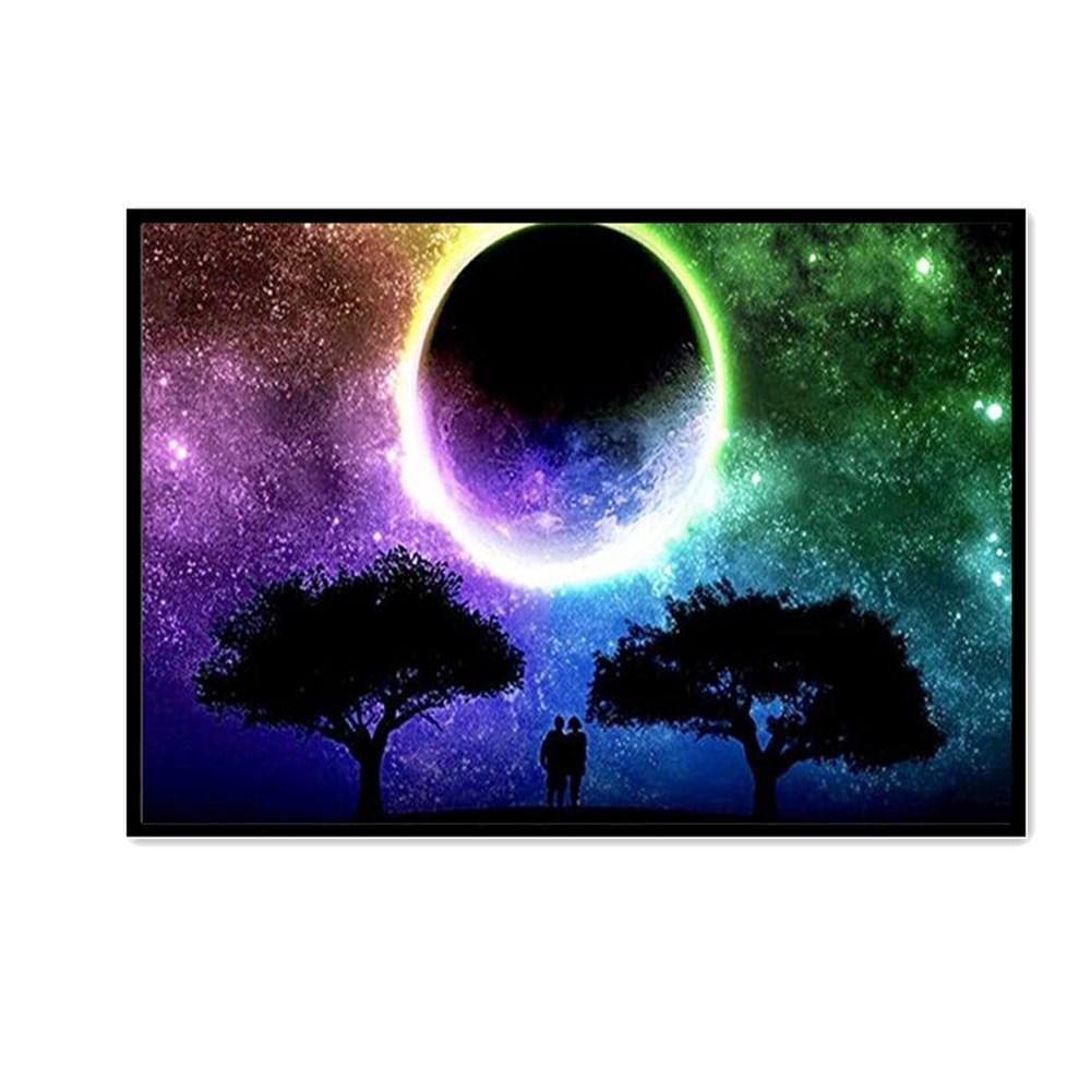 5D Алмазная Картина Полный Алмазный Пейзаж Круглый Алмазная Мозаика Узор Домашнее Украшение Diy Ручная Работа