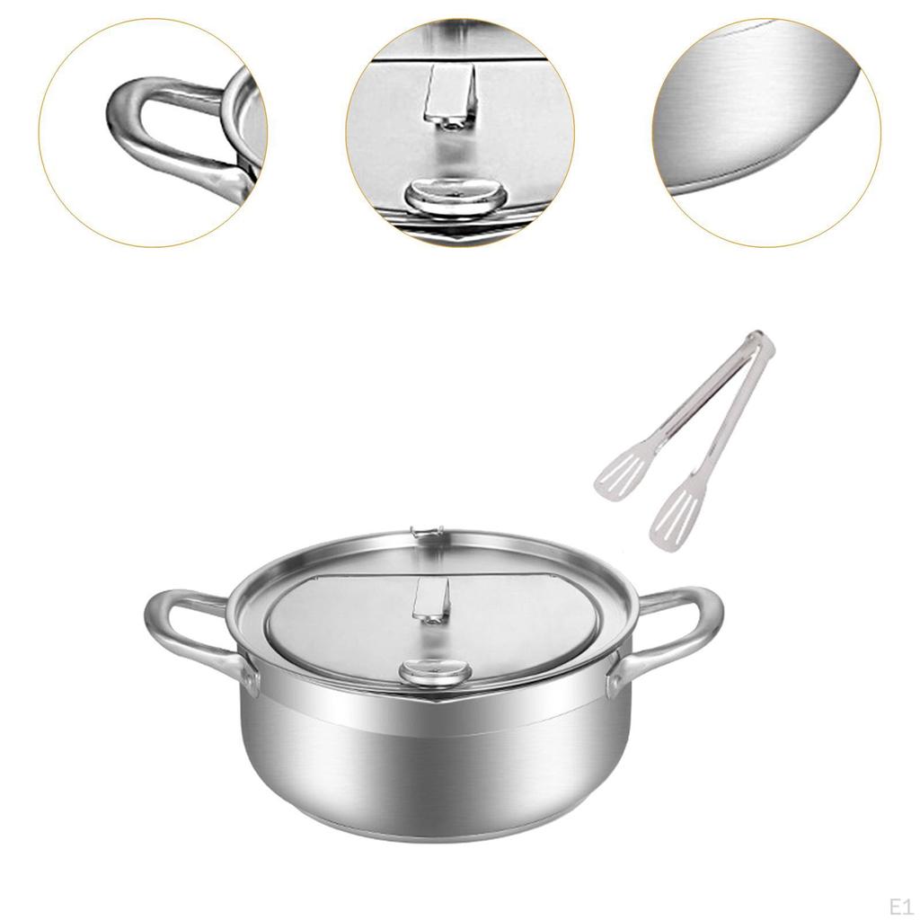 Deep Fryer Pot Frying Pan with Lid Kitchen Chicken Small for Fries